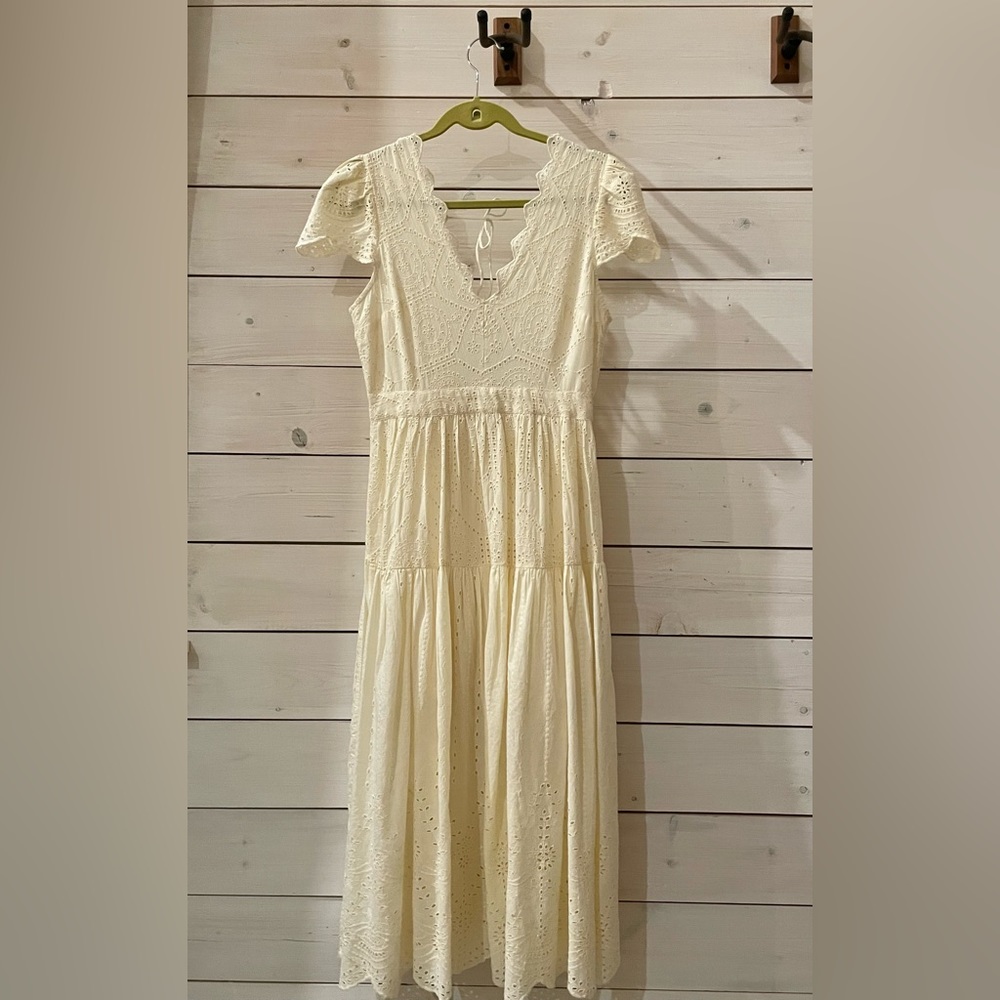 Urban Outfitters Wild Daisy Eyelit Tie-back Dress